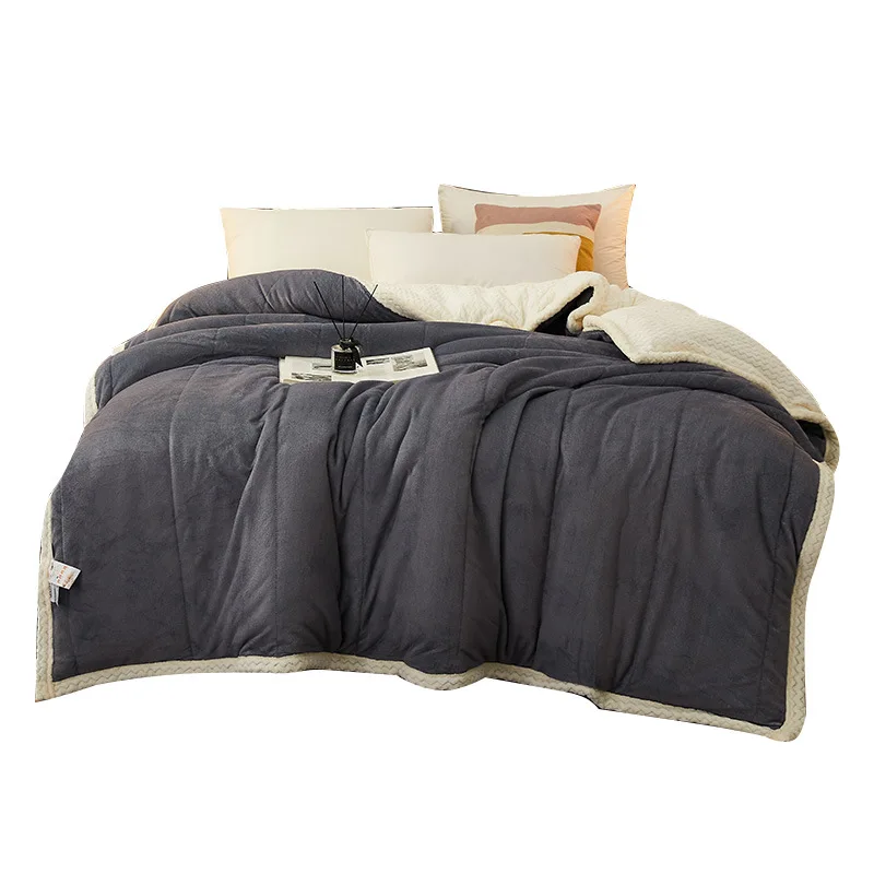 New Bulk Blankets Simple Jacquard Bed Blankets Flannel Blanket In