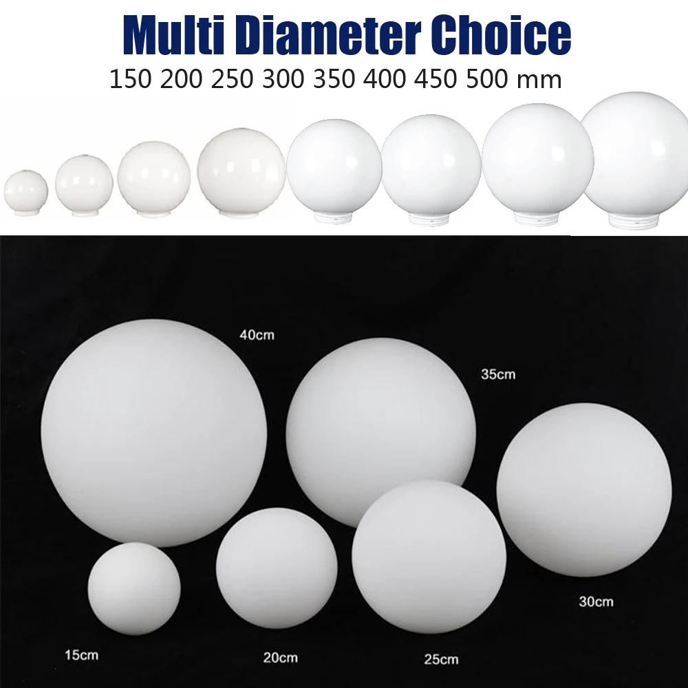 200mm 300mm Frosted Clear Glass Like Pmma Acrylic Globes Lamp Shade For ...