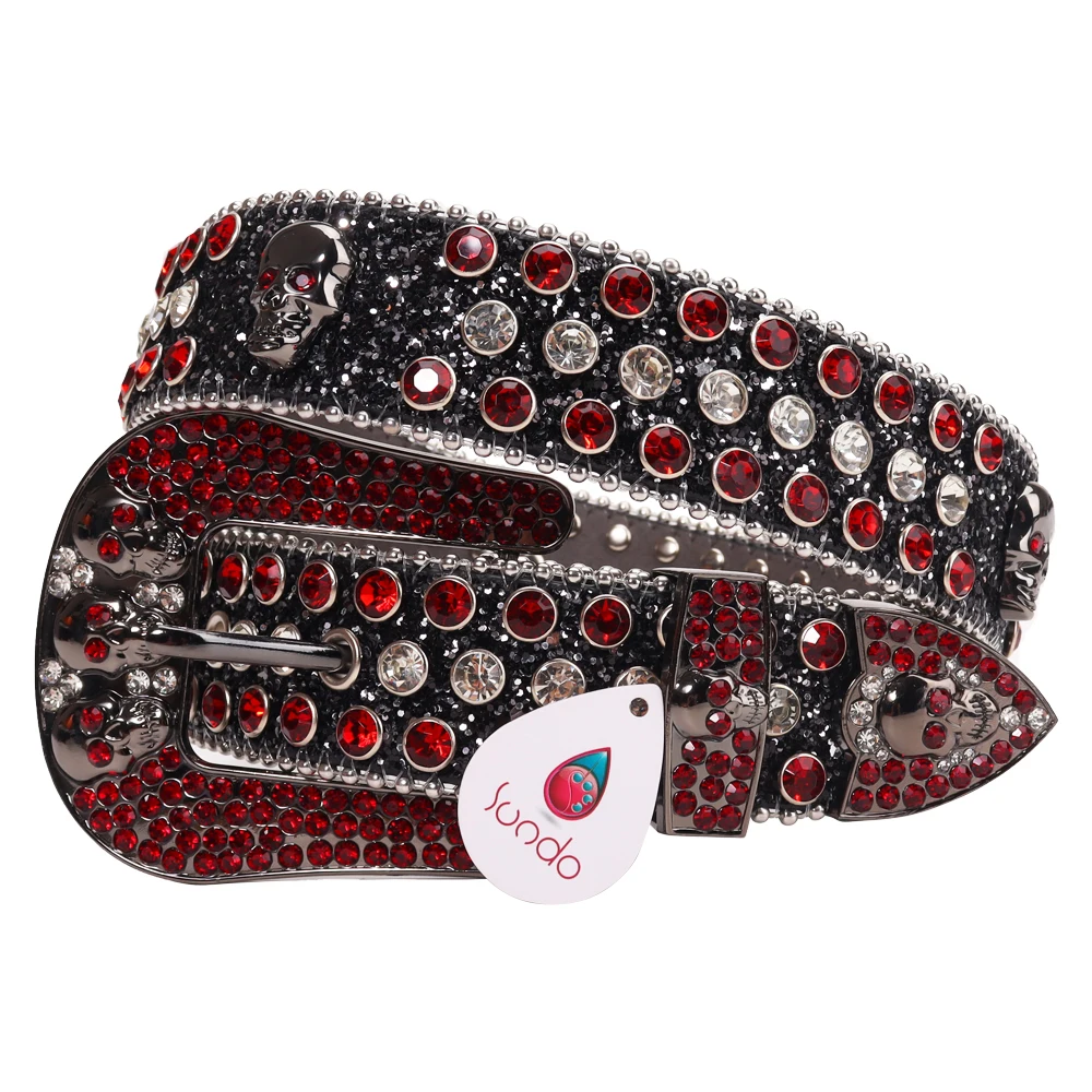 Western Super Cheap Custom Dark Red Skull Punk Rock Star  display picture 1