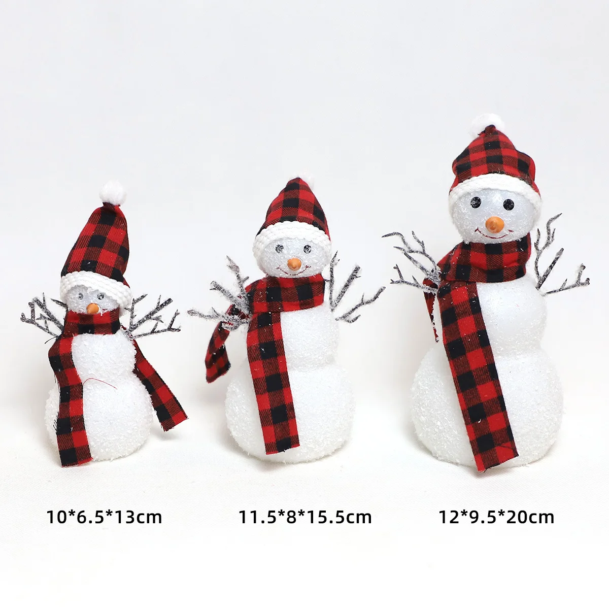 Battery Operated Led Christmas Light Mini Glass Snowman Ornament details