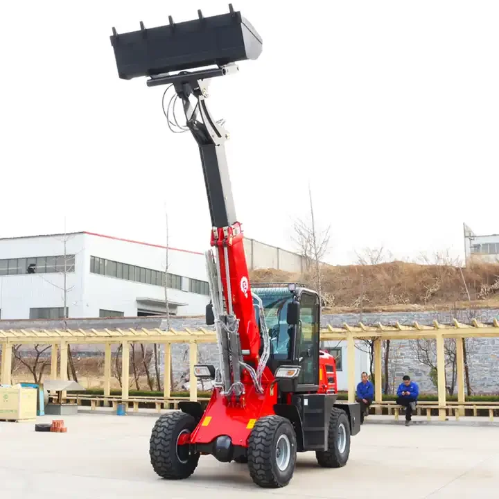 CE TL15 1.5T Mini 4X4 Wheel Front End Loader with Telescopic Boom Backhoe Electric Top Crawler Used Loaders for Sale