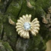 14k solid yellow gold+opal