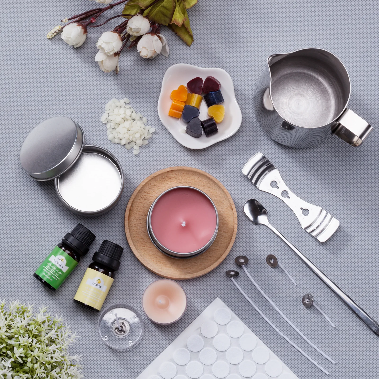 Soy Candle Wax Kit Candle Making Kit With Gift Boxes Diy Candle Making Kit Supplies