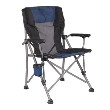Oversized Heavy Duty Folding Camping Chair for Adults Supports up to 400lbs High Back with Cup Holder & Side Pocket Beach Use