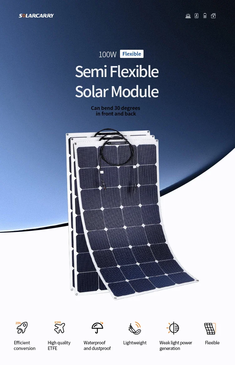 2024 Paneles Solares Costos Flexible Solar Panel 100w 120w 150w 200w ...