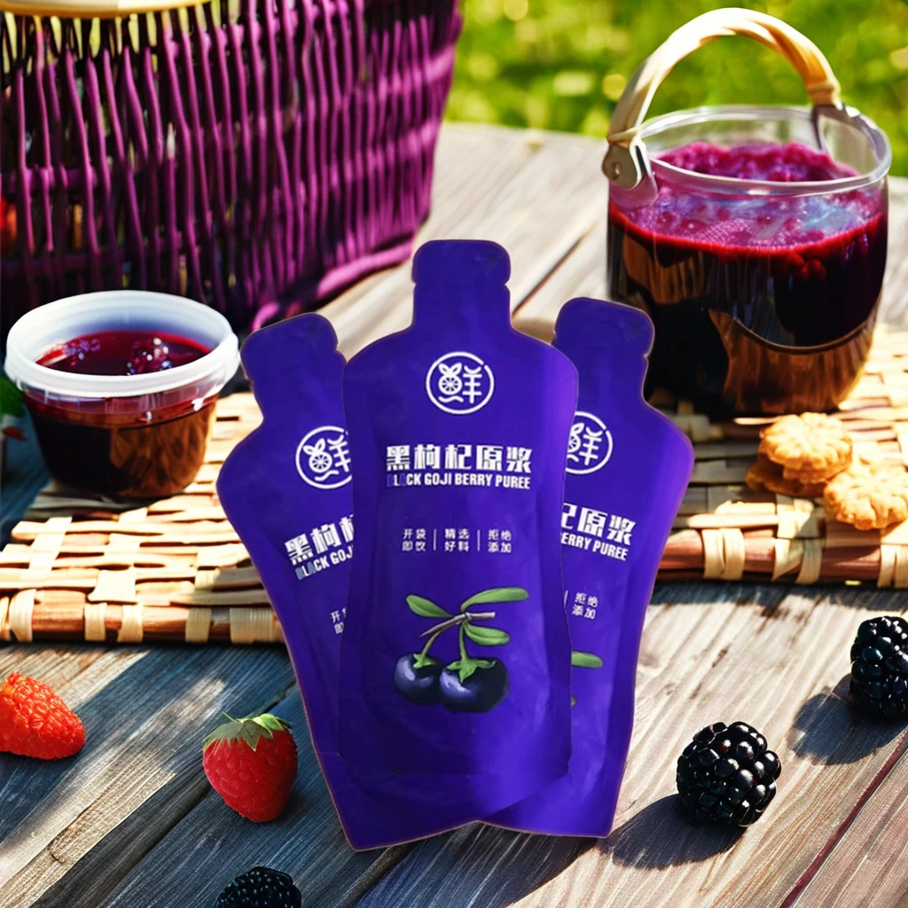 Новые отобранные растения китайские поставщики черный сок волчьей ягоды пюре фруктовый вкус Антоциан для упаковки упаковочной коробки