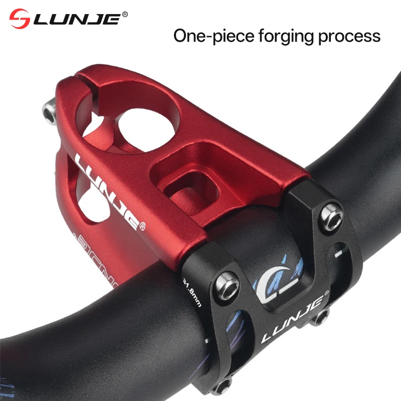 LUNJE Lightweight Hollow Design CNC Einteiliger Schmiede prozess Fahrrads  chaft Aluminium 31,8mm Federung Fahrrad lenker Vorbau