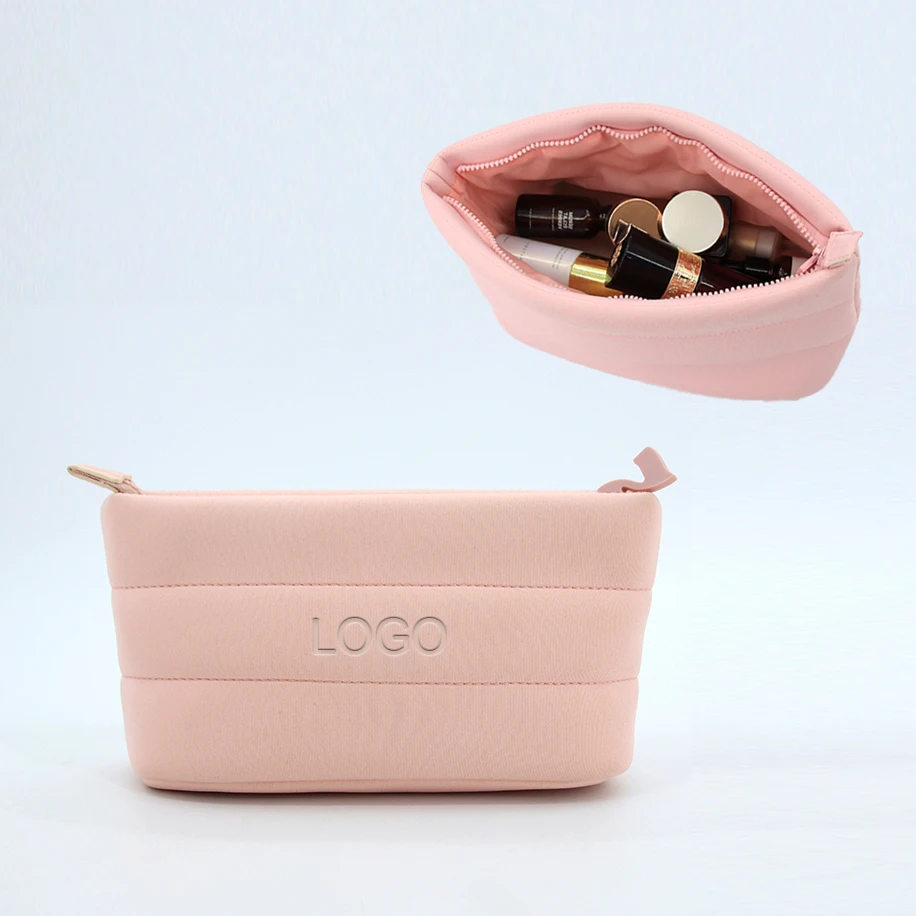 Toppsalg neopren toalettpose miljøvennlig sminkpose tilpasset vannskjermende kosmetikkpung