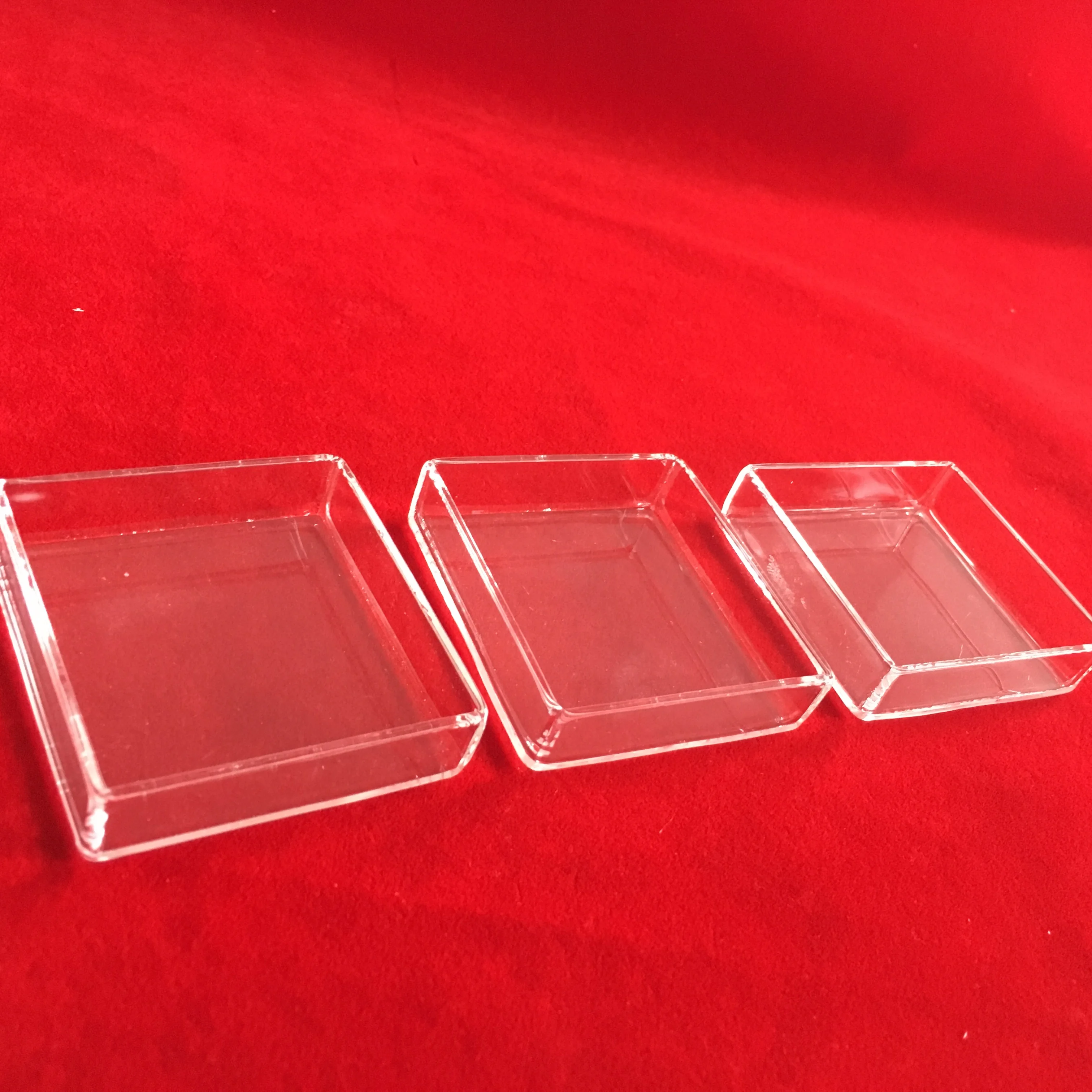Transparent Customized Rectangular Quartz Petri Dish