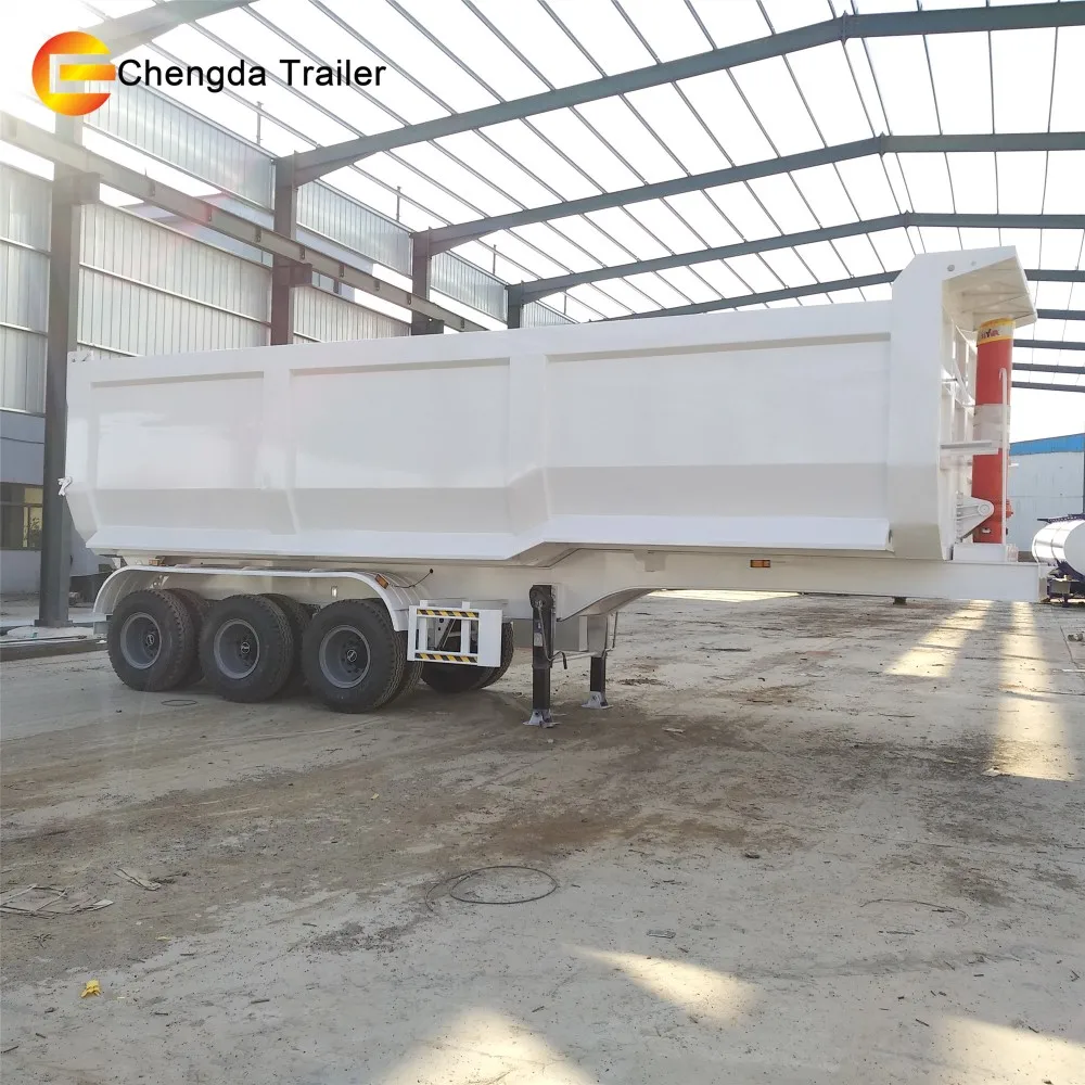 3 Axles 4 Axles 2 Axle Dump Trailers 32 Cbm 40 Ton Hydraulic Tipper Trailer