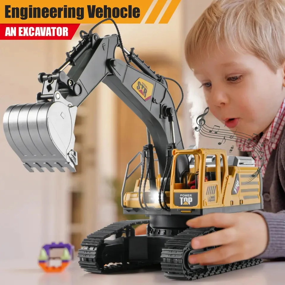 Rc Excavator 1:14 Big Rc Trucks Simulation Excavator And Grabbers ...