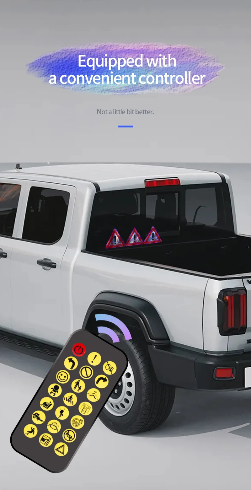 Hot Sale Flexible Car Window LED Digital Display Screen Multi-function Programmable Advertising Decorative Board Matrix Panel
