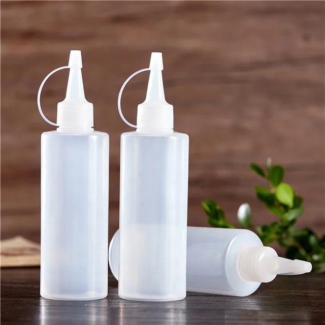 Hot Sale 50ml 100ml LDPE Plastic Cosmetic Squeeze Color Dye Bottle for Hair Oil with Tip off Cap