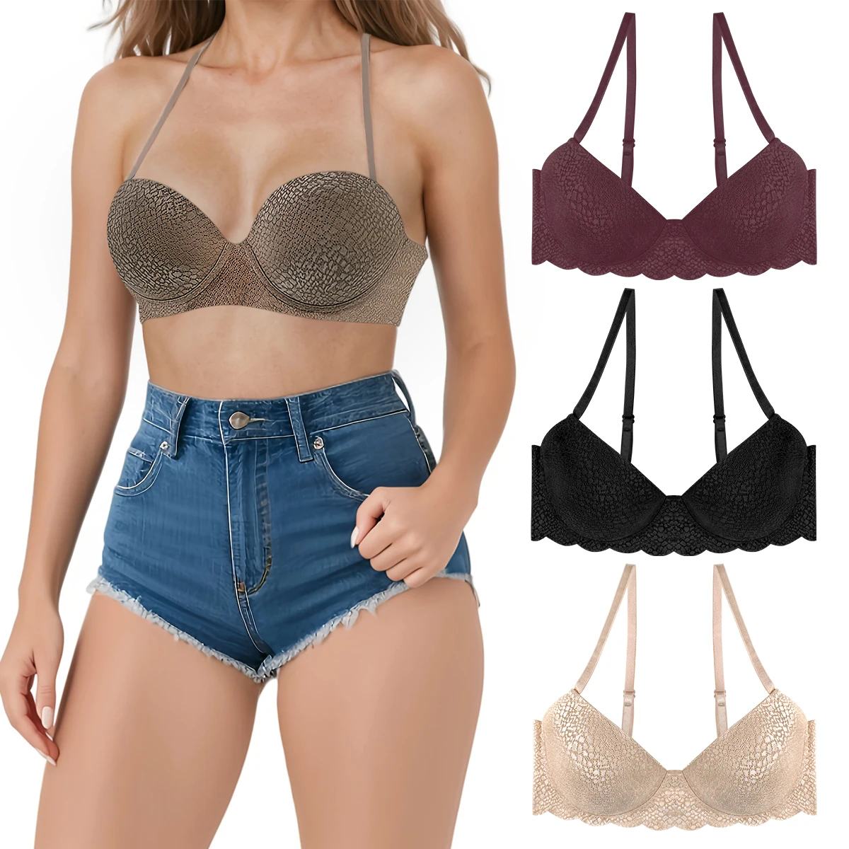 Lace Padded Push-Up Bra