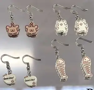 Wholesale Custom Soft PVC Rubber  Fishhook Earrings