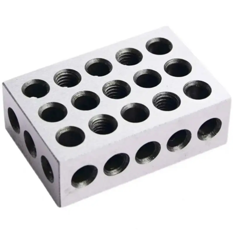 Machine Tools 2Pc Sparallel Clamping Block Set 23 Holes 1-2-3" Block Gauge High Precision 123 Parallel  Blocks