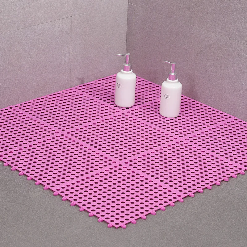 Buy 4tens Bathroom Floor Anti Slip Bacterial, Mold Resistant Silicone  Rubber Bath Mat Pink Online at Best Prices in India - JioMart.