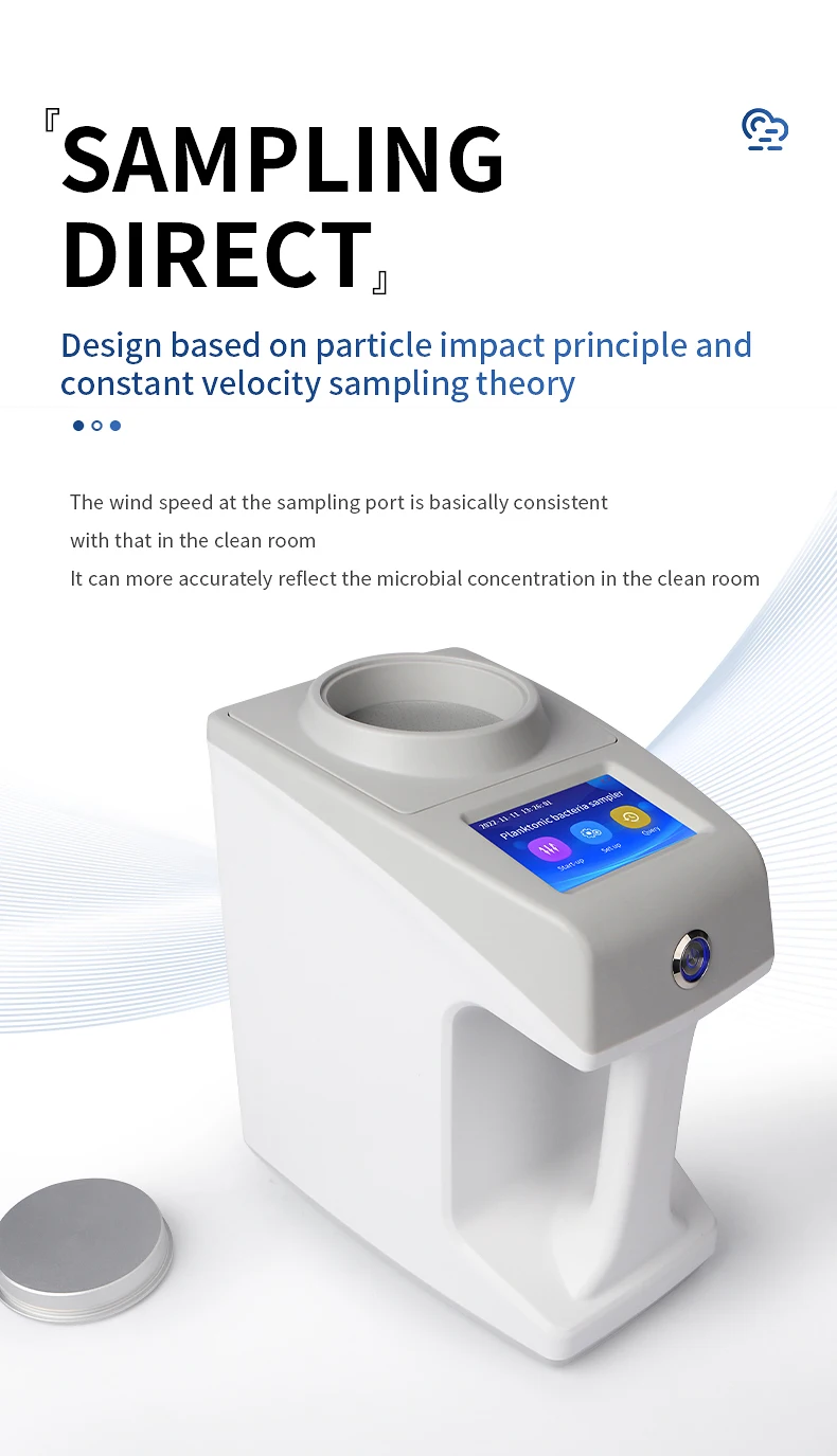 Floating Bacteria Sampler Room Cleanliness Testing Portable Handheld ...