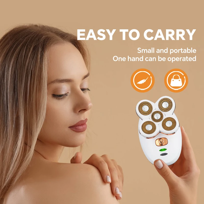 Portable USB-Charging Lady Shaver Five Stainless Steel Blades Waterproof Bikini Trimmer for Body Hair for Household RV Hotel Use supplier