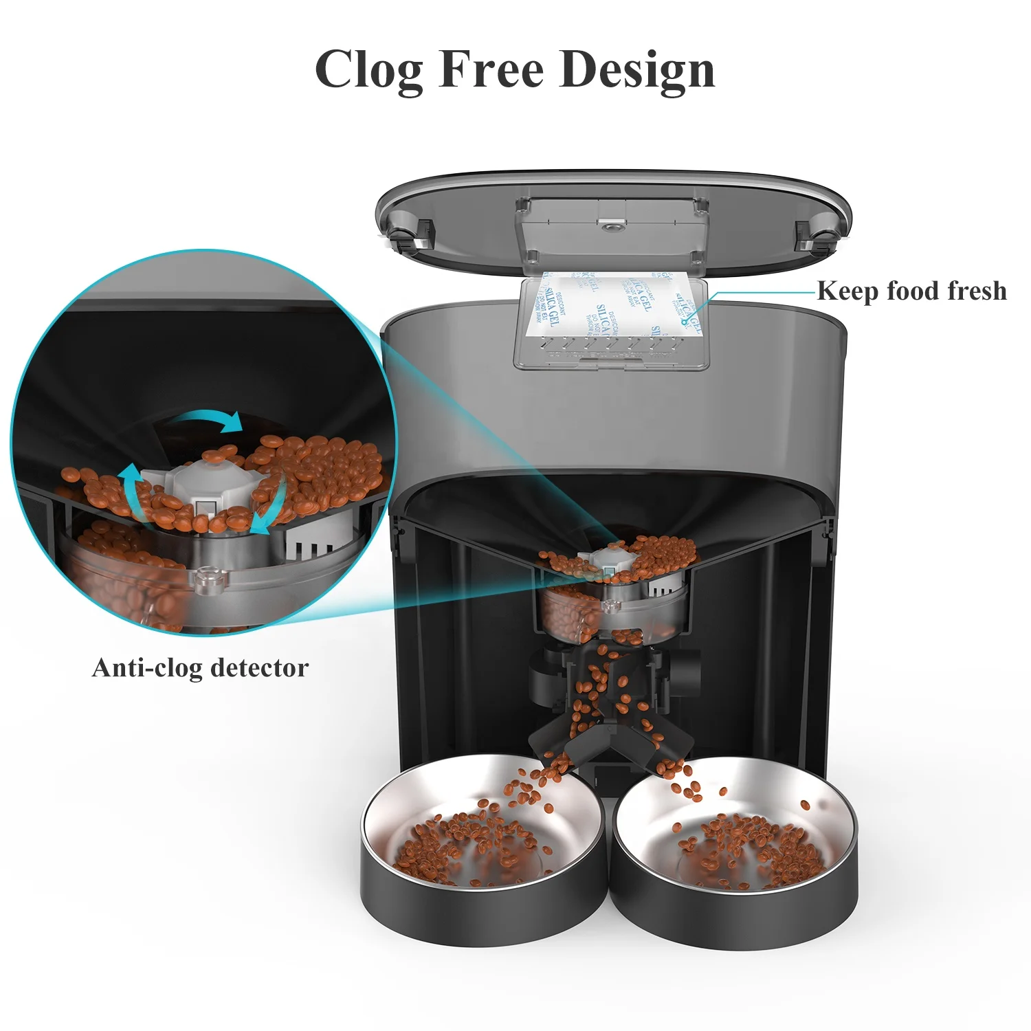 Factory Direct Sell Feeder for Dogs Cat Automatic Programmable Pet Feeder for Animals Battery Powered Feeder