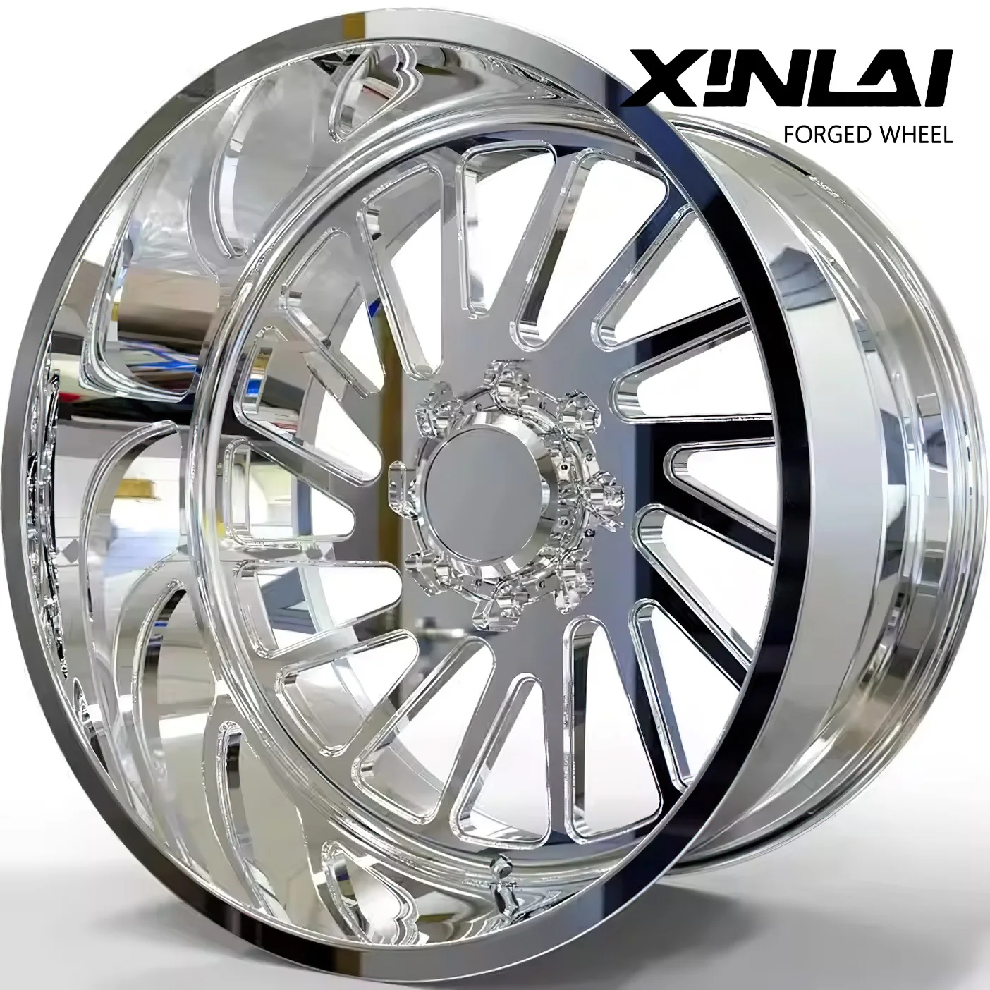 XL Deep Dish Chrome Mesh Design Off-Road 5x127 5x139.7 6x139.7 6061-T6 Aluminum Wheel Rim for Toyota Hilux Jeep Wrangler - Image 1