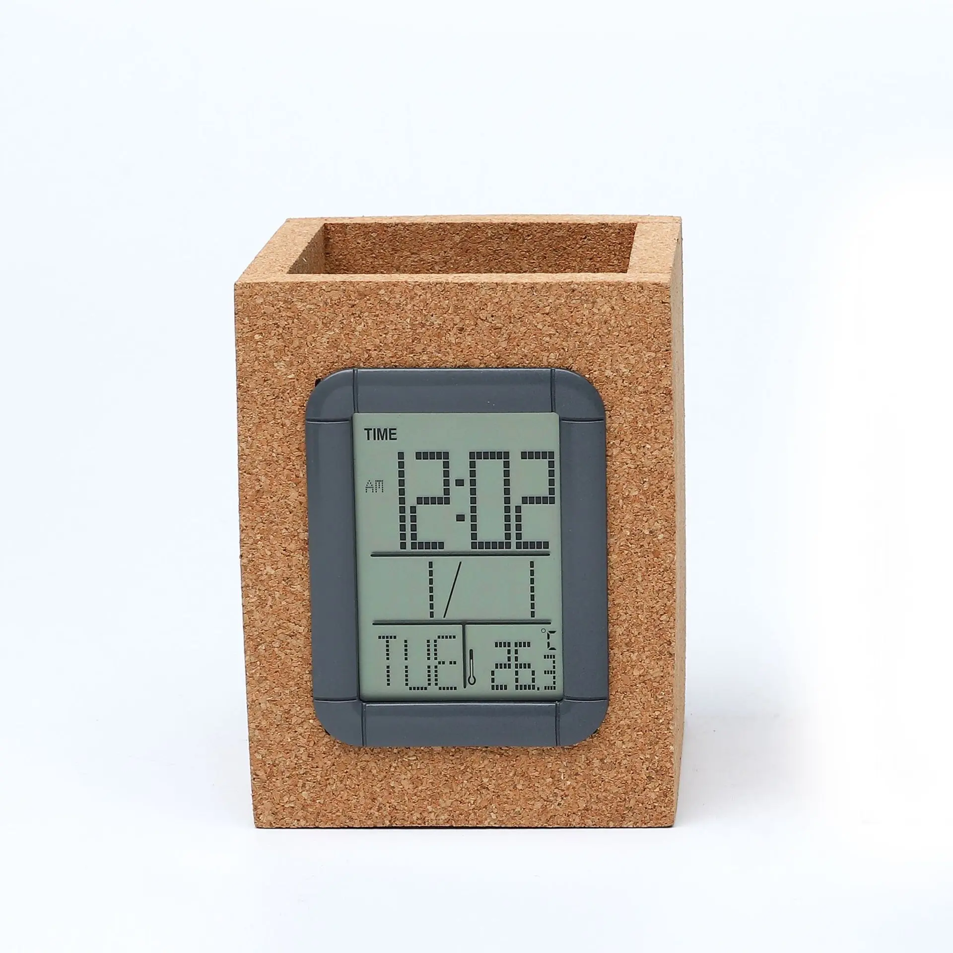 Creative Pen Holder Alarm Clock Digital Electronic Temperature Perpetual Calendar Date Multifunctional Clock