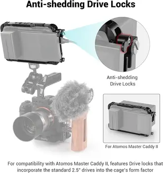SmallRig Cage for Atomos Ninja Series,Built-in NATO Rail and Cable Clamp Monitor Cage CMA2209 detail image