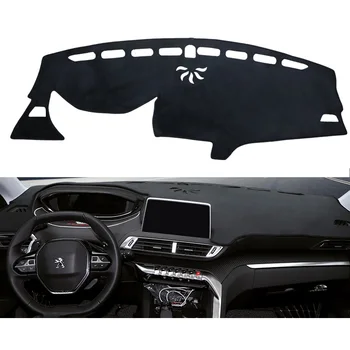 Tapis De Tableau De Bord Anti-Dérapant Peugeot 3008 4008 5008 GT 2016-2018 – Protection Caoutchouc Noir
