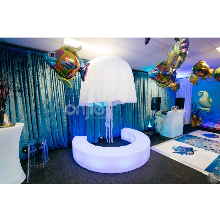 Inflatable Jellyfish Balloon Puppet with LED Lights