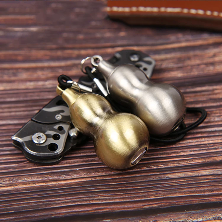 Safety Metal Gourd Style Lighter With Keyring Kerosene Million Times Matches