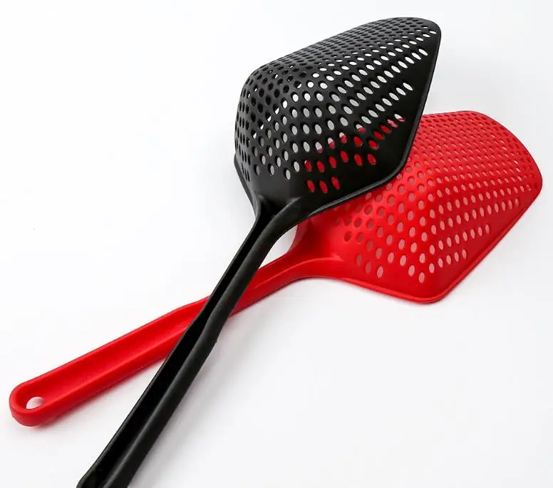 Пластиковая лопата ситечко для овощей нейлоновая ложка большой дуршлаг фильтр супа паста термостойкие ситечки кухонные инструменты