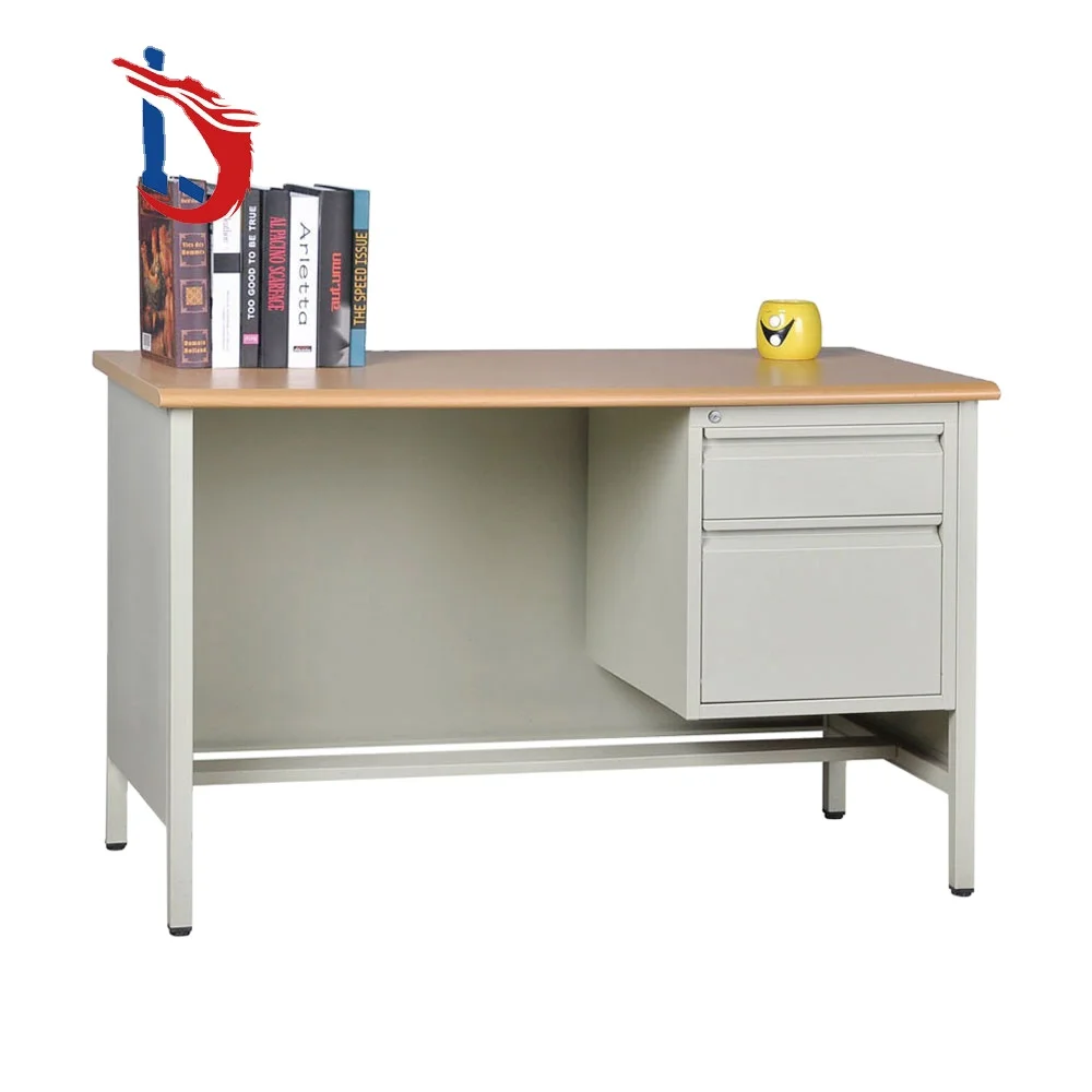 Steel Office Furniture 3 Drawer Computer Office Desk With Locking