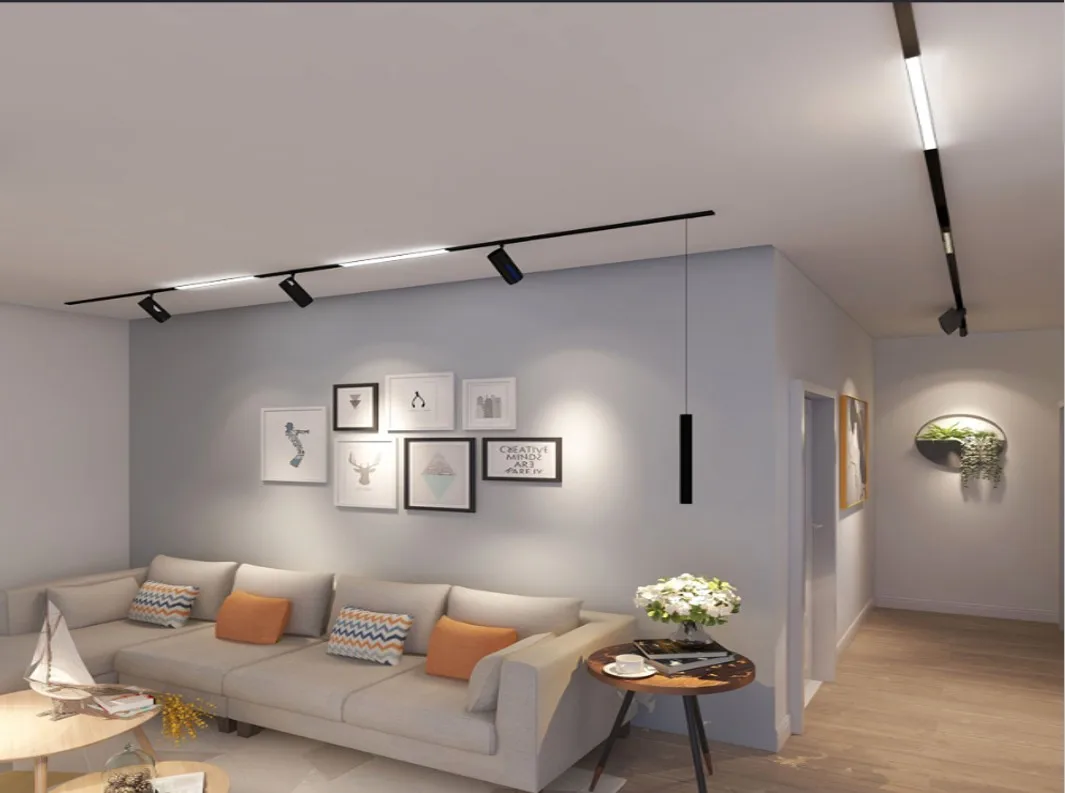 Magnet Rail Ceiling Recessed Led Magnetic Running Track Light Magnetic Lamp