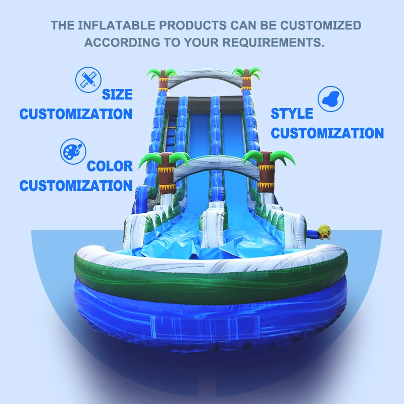 Лидер продаж коммерческая надувная водная горка 20 футов 30 с бассейном Мраморная для взрослых