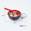 ตะเกียบแดง 4 ซม. บะหมี่-บะหมี่ปลาหมึก-พวงกุญแจ