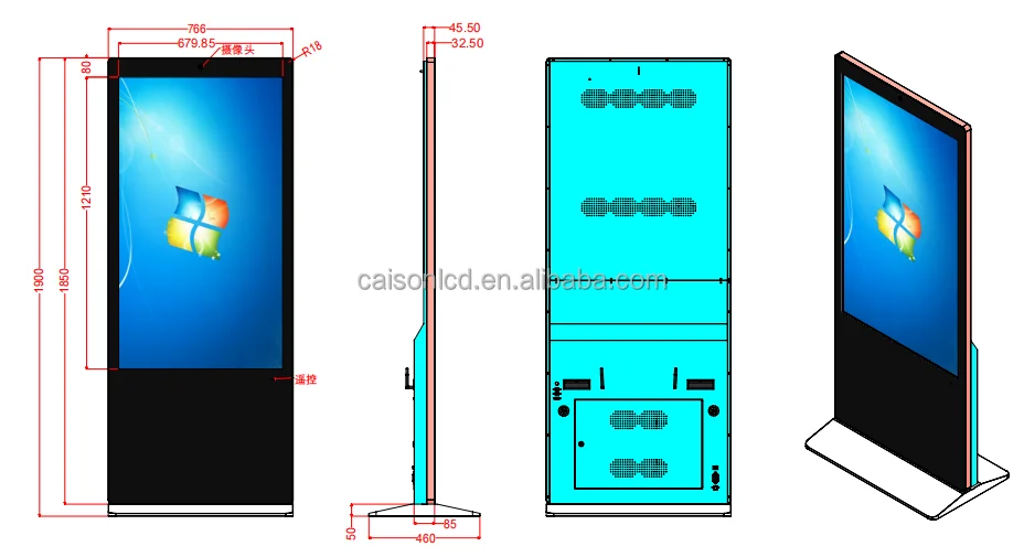 55 inch 4K Vertical Digital stand 800 nit LCD advertising display Capacitive touch Digital signage and display DV550QUM-N10 supplier