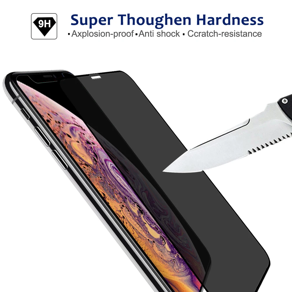 
Для iphone 12pro Max антишпионское полное покрытие мобильное закаленное стекло Защита экрана для Iphone 11 pro Max X XR Xs Max 