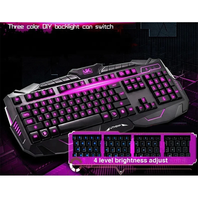 Keyboard and Mouse Combos Home Notebook Desktop Computer Latest Gaming Keyboard RGB Gaming Arabic English Gaming Keyboard