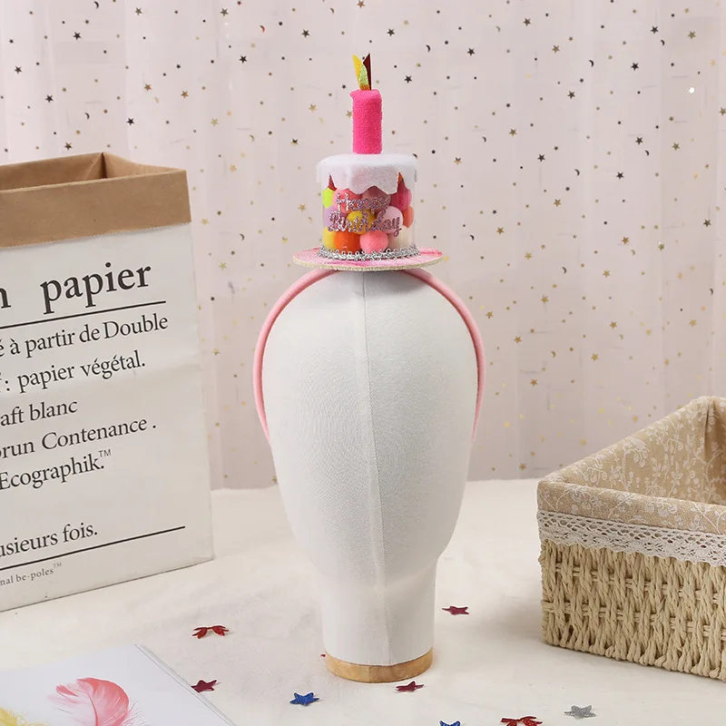 Красочные конфеты торт украшение на день рождения повязка на голову аксессуары для волос для девочек