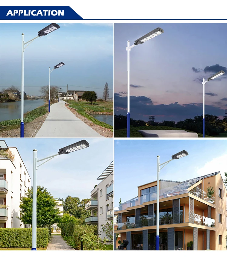 Long Working Time Solar LED Street Light 50w 100w 150w 200w 250w 300w ABS Shell IP65