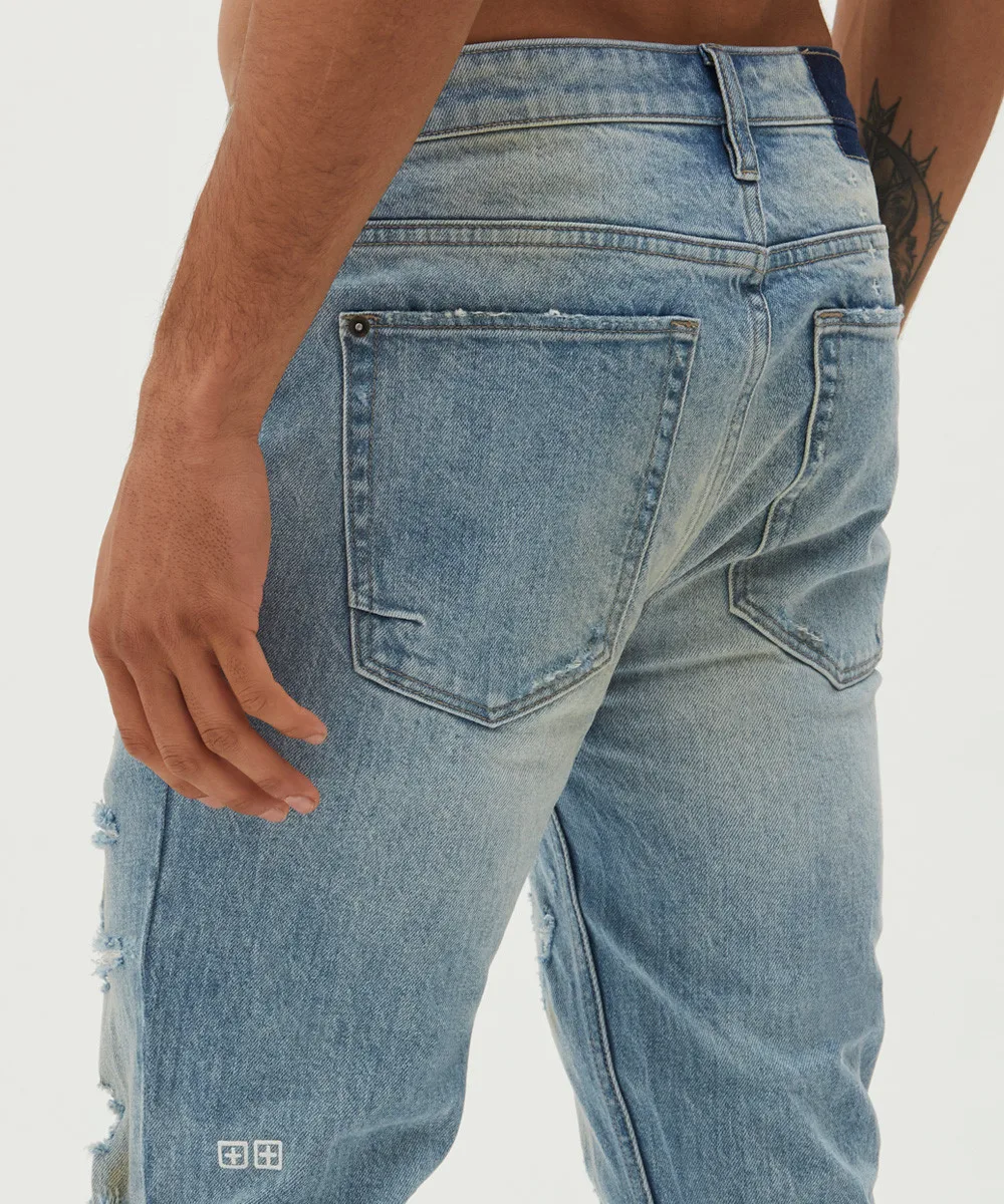 DiZNEW 2020 пользовательские джинсовые джинсы производители Китай оптом мужские