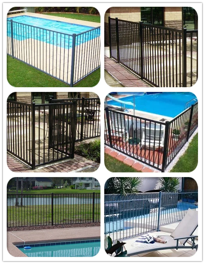 Super Quality Swimming Pool Fence Panels Aluminum Fence Flat Panel For