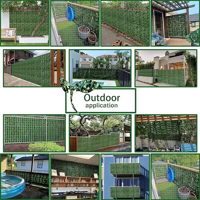 Knstliche Efeu-Wandgitter-Zaun Auen-Sichtschutz Heckenrollen mit  Realistischem Outdoor-Pflanzendesign