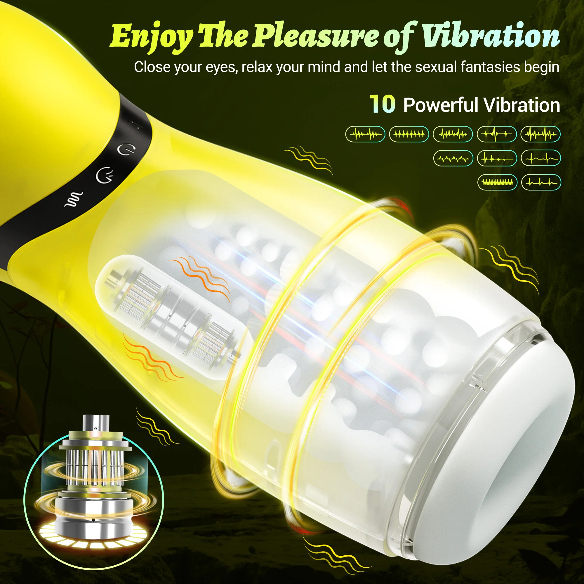 Automatic Thrusting Vibrator Men Clamp Airplane Cup Vagina Sex Toy Pronunciation Telescopic Male Masturbator