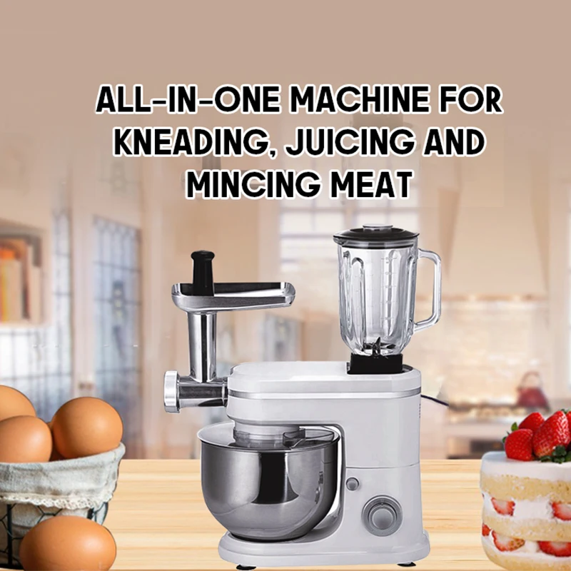 Миксер электрический пищевой MIGS 2022 с чашей вращающейся на 6 л, 8 скоростей