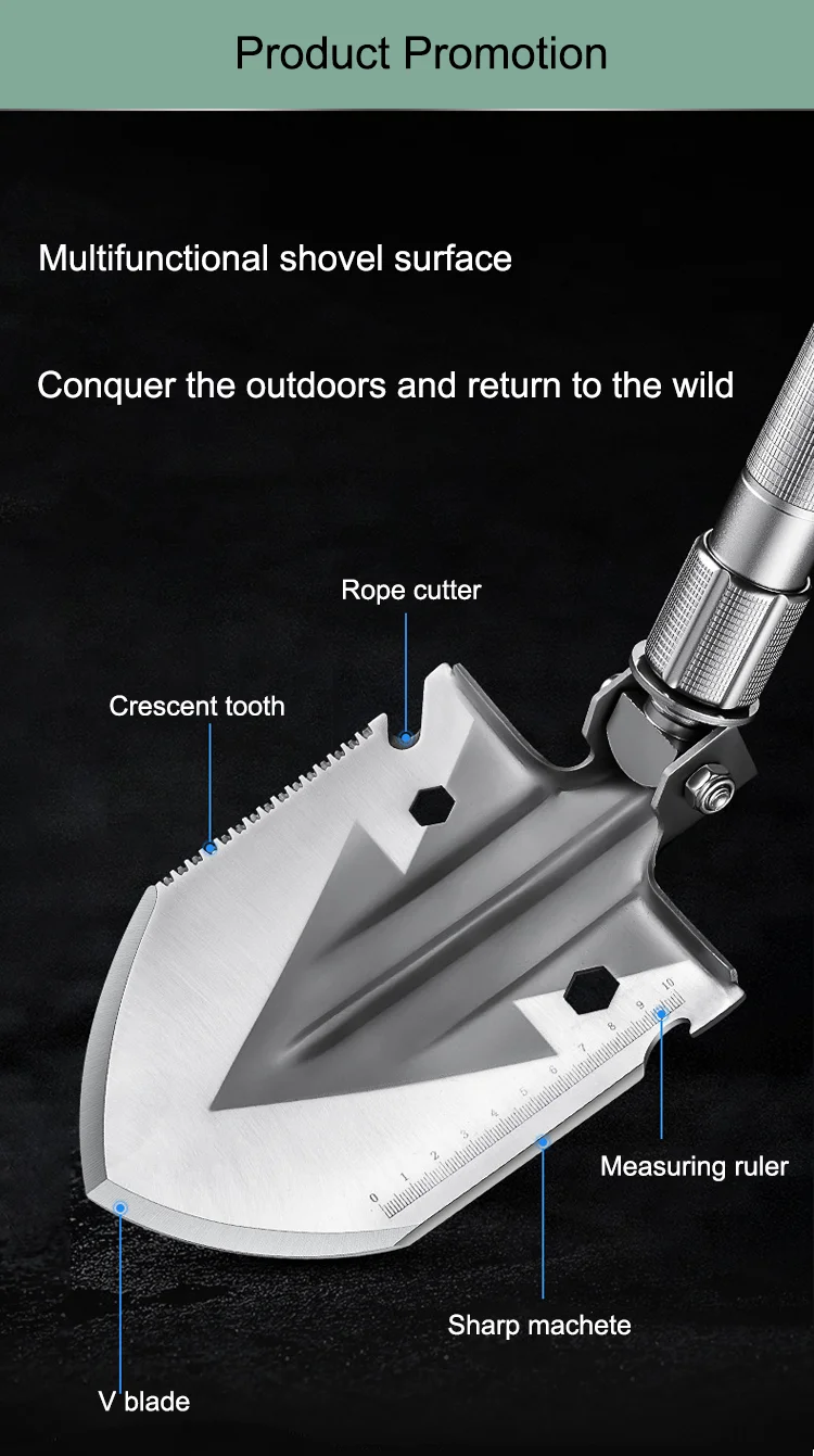 Garida Gcy002 Outdoor Multipurpose Shovel 591g 81cm Garden Tool