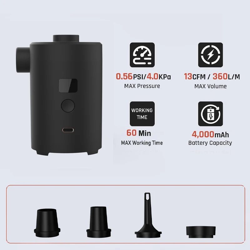 Original Factory Portable USB Air Pump Durable Mini Electric Mattress Bed Pump for Outdoor Use Multifunctional Air Pumps - view 6