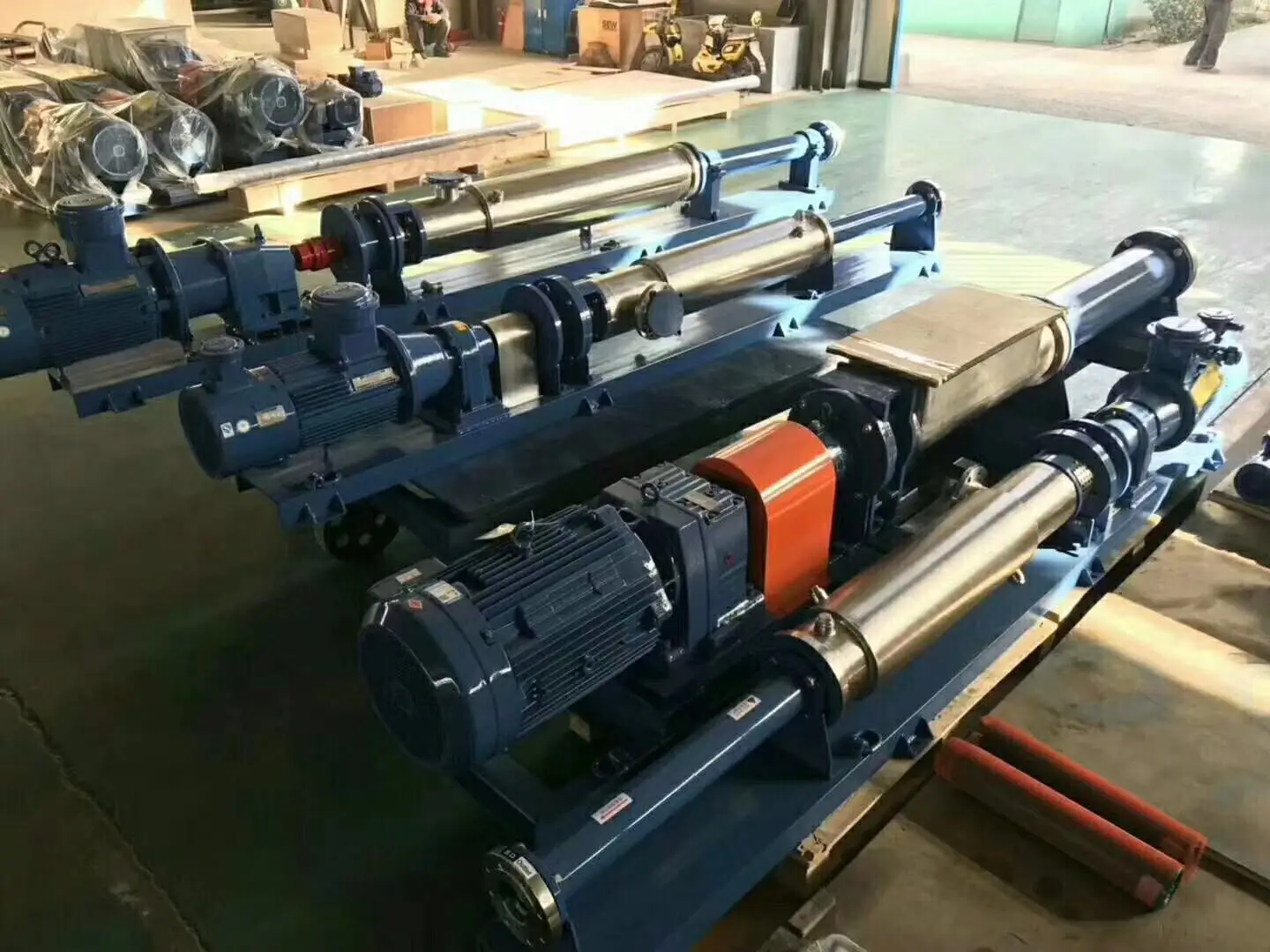 Single Rotary Rotor Stator Filling Dry Screw Vacuum Pump