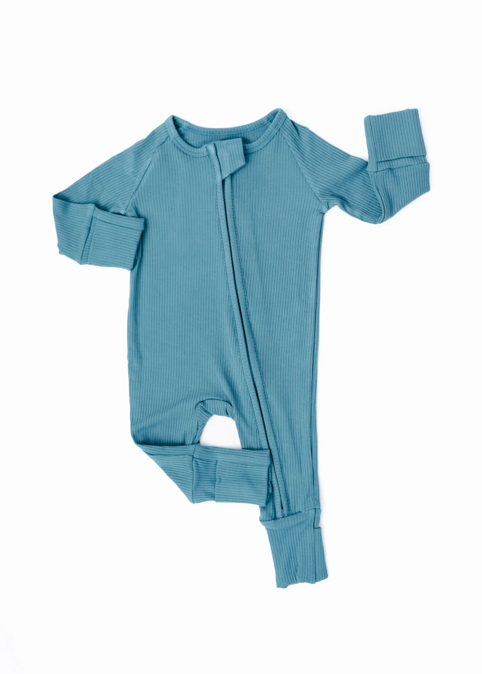 Bamboo Rayon Spandex Baby Footed Toddler Pajamas Romper Zip Front