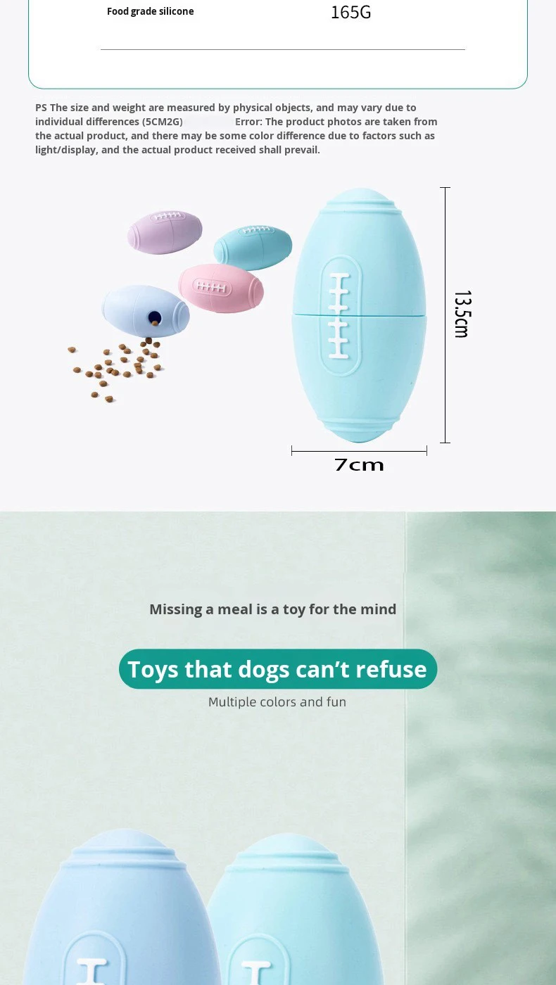 New Food Grade Silicone Pet Toy Dog's Grinding Ball Puzzle Toy with Leakage Ball Anti-Slip Silicone Pet Supplies manufacture